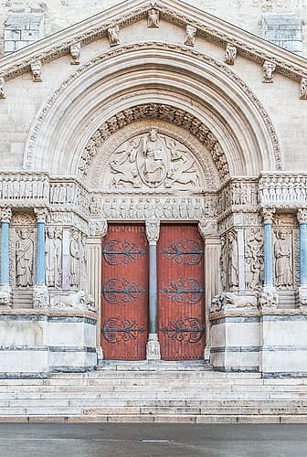 France, Provence, Arles. Saint-Trophime Church (formerly the cathedral of Arles.) Art Print
